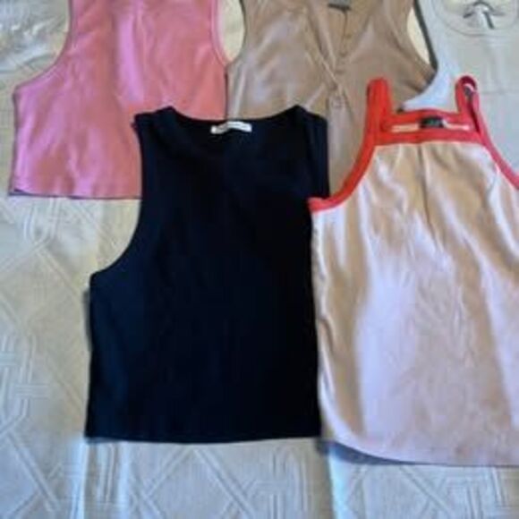 bundle lot of 5 ribbed tank tops women's small - Picture 4 of 10